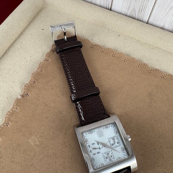 Vintage PAOLO GUCCI Designed Modern Chronograph Silver Tone Watch - Picture 5 of 8